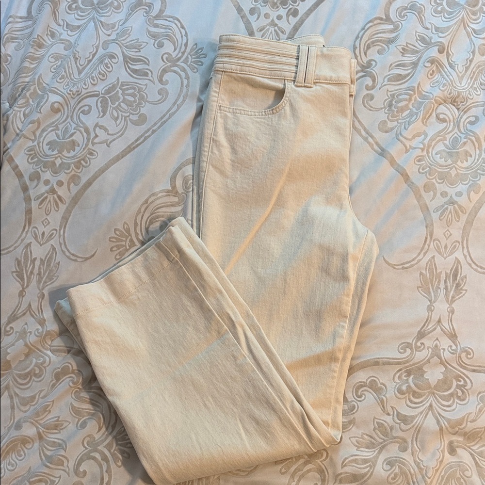 Talbots Women's Cream High-Rise Stretch Jeans